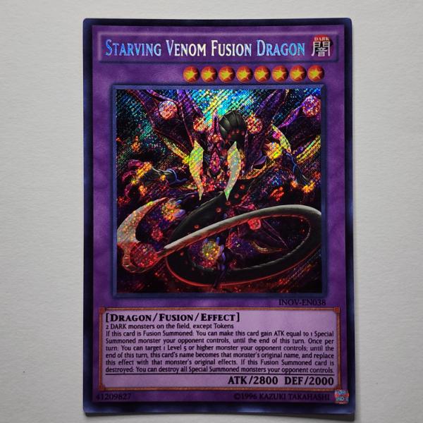 Starving Venom Fusion Dragon INOV-EN038 Holo Rare Yu-Gi-Oh Trading Card ~ NM 