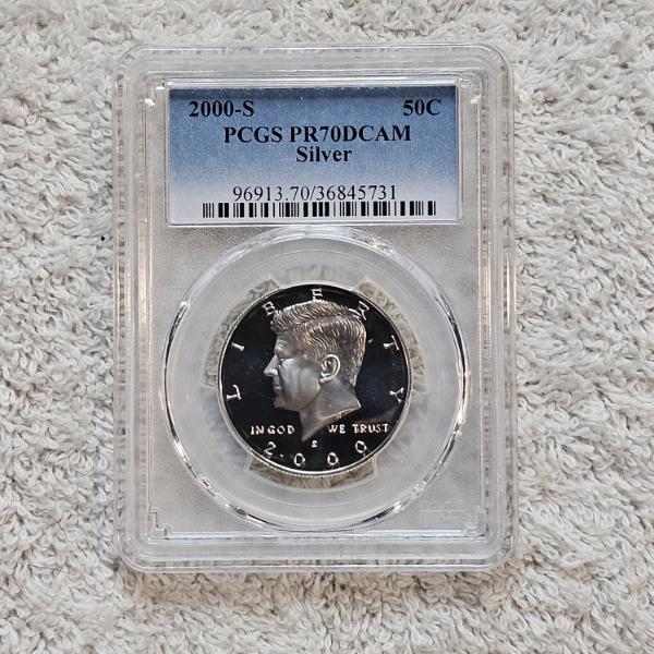 90% Silver 2000-S PCGS Graded PR70DCAM United States Kennedy Half Dollar Coin AFV $.50