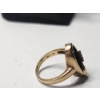 Image 3 : 10K Yellow Gold Ring with Oval Black Onyx Gemstone - Size 6 - TW: 4.7g