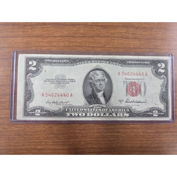 U.S. Two Dollar Red Seal Note 1953