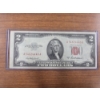 Image 1 : U.S. Two Dollar Red Seal Note 1953