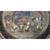 Image 4 : Vintage Hand-hammered Copper Wall Plaque With Elephant Motif And Intricate Details