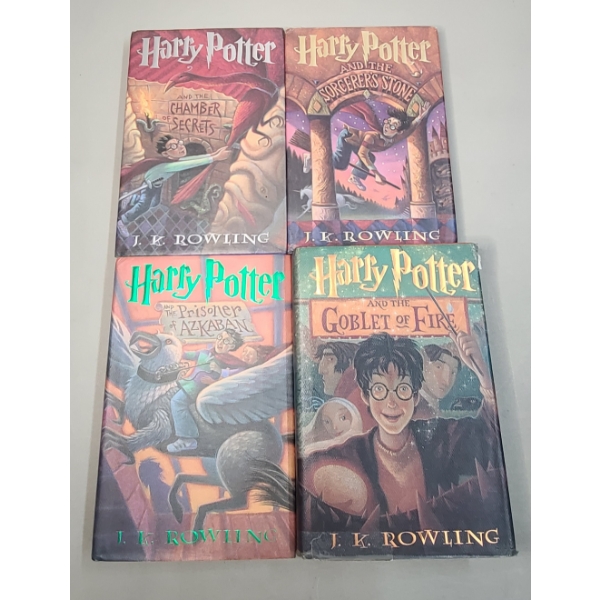 J.K Rowlings American First Edition Hardcover Harry Potter Books #1-4 