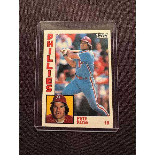 1984 Topps Pete Rose Baseball Card In Protective Holder - Mint Condition