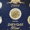 Image 3 : 1999 24k Gold-Plated U.S. Mint 5-Coin Set 