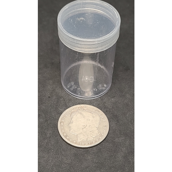 1887-O 90% Silver Morgan Dollar With Dollar Coin Holder