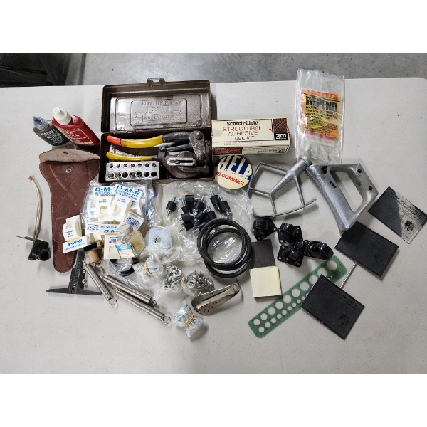Assorted Tools/Shop Items: Gauge Caliper, Rubber Mounts, Metal Punch, & More - See Photos! 