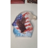 Image 10 : Small Quartz Mantle Clock, Eagle Paper Weight & Blown Glass Eagle Figurine 