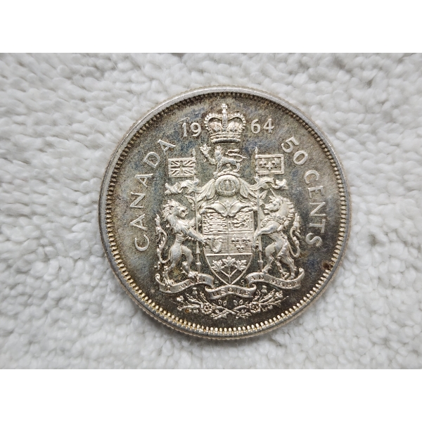 1964 Canadian Silver Half Dollar in Great Condition!