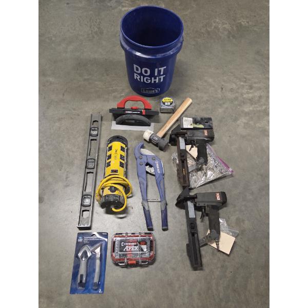 Two Senco Pneumatic Staplers, Level, Mallet & More!