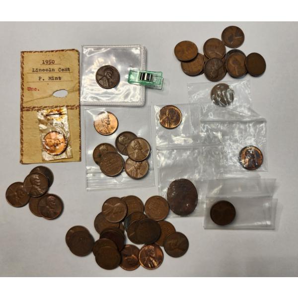 Lot of Assorted United States Lincoln Wheat Cents, Various Years & Conditions 