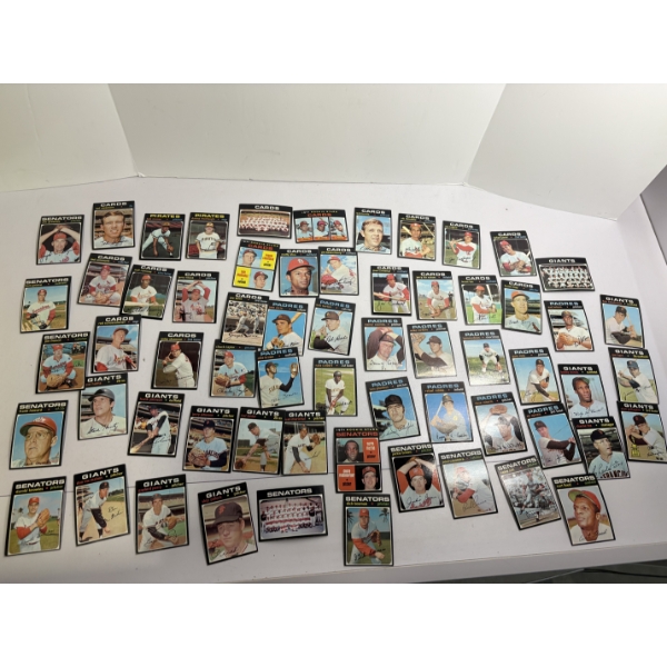 1950'S- 70'S Baseball Trading Cards - Topps - Includes Frank Johnson - Steve Huntz