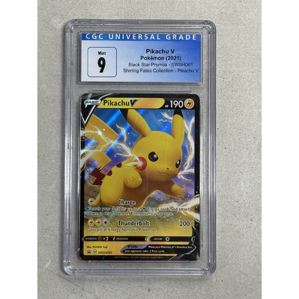 CGC 9 - 2021 Pokemon Pikachu V Black Star Promos SWSH061 - Shining Fates Collection