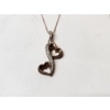 Image 2 : 2 Sterling Silver Necklaces with Heart Pendants - Total Weight 7.2g 