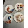Image 2 : 4 Salad Plates - Sheep - Pig - Duck - Rooster - Pier 1 Imports - Hand-Painted Stoneware
