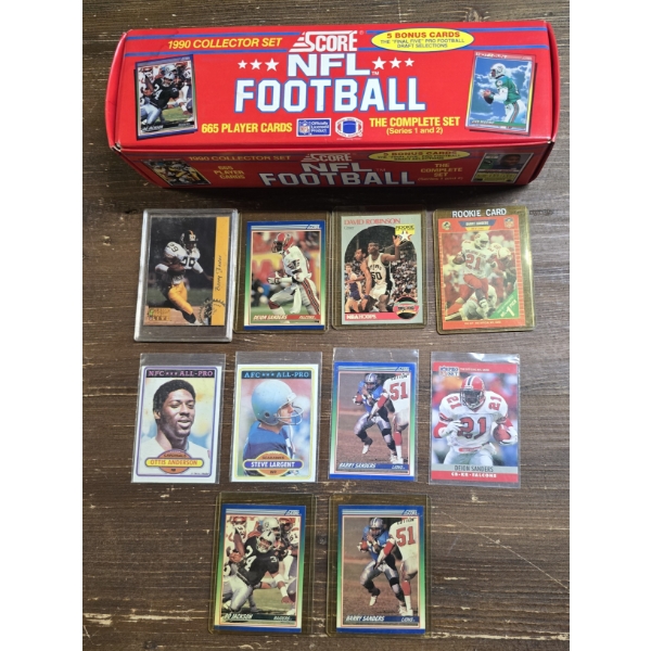 1990 Score NFL Football Complete Set Plus 10 Additional Cards