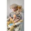Image 9 : 1980's Schmid Porcelain Doll & 1990s Tootsie Toy Mommy Doll Includes Rocking Chairs