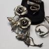 Image 3 : Sterling Silver Rings & Rose Pin - Total Weight: 19.2g