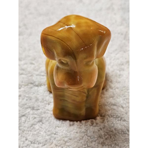 Vintage Uranium Degenhart Art Glass Figurine - Dark Bittersweet