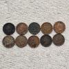 Image 1 : LOT OF 10 UNITED STATES Indian Head Pennies Excellent Condition Various Dates