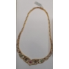 Image 1 : Sterling Silver Gold Plated Necklace With Genuine Rubies, Sapphire & Emerald Widia - Weight: 32.6g