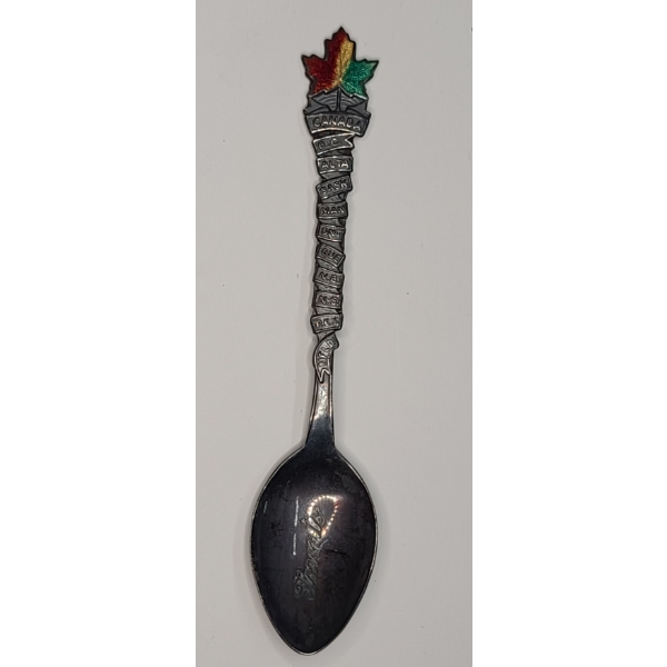 Sterling Silver Canadian Maple Leaf Souvenir Teaspoon  - Weight: 7.4g