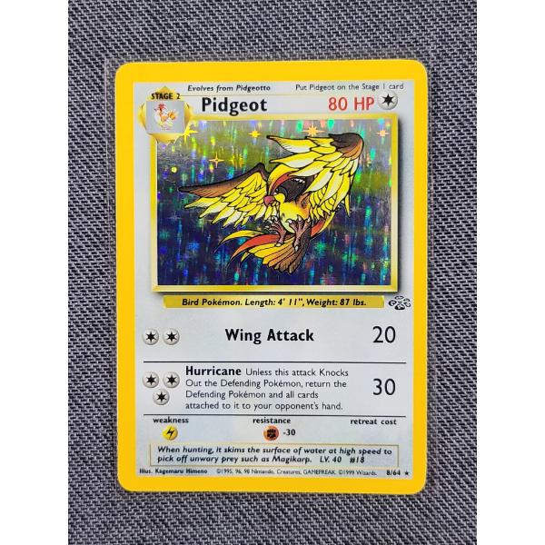 Pidgeot 8/64 Holo Rare Pokemon Jungle Set Trading Card