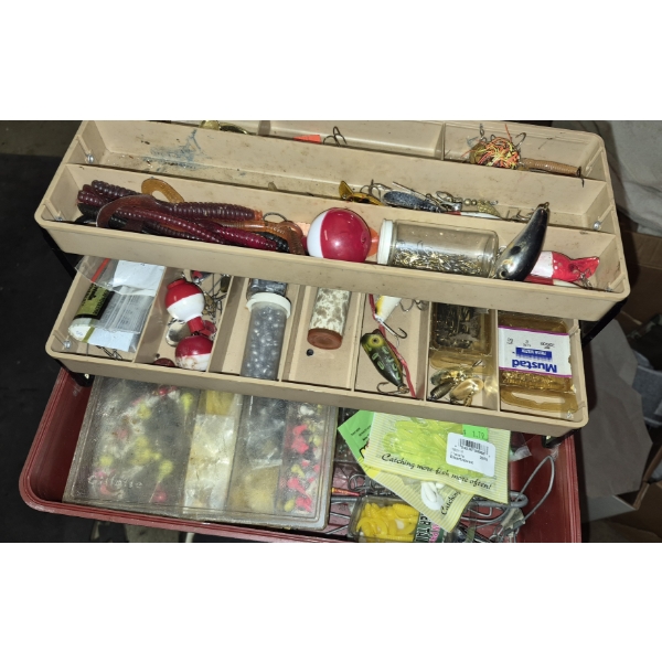 PICKUP IN CANTON -  Fishing Tackle Box With Included Contents - Lures Tackle & More As Shown