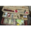 Image 1 : PICKUP IN CANTON -  Fishing Tackle Box With Included Contents - Lures Tackle & More As Shown