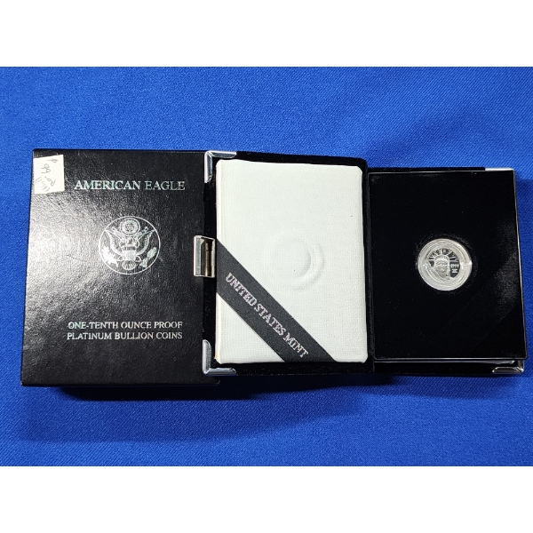 1999 Platinum American Eagle One-Tenth Ounce Proof .9995 Platinum Bullion $10 Coin