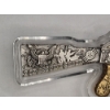 Image 7 : 2024 Chad 2 Oz .999 Fine Silver Assault Rifle Shaped Coin With Antiqued & Gilded Accents 