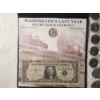 Image 3 : $25 in Asstd. US Quarters, Washington's Last Year Silver Coin & Currency w/ Cherished Dime Displays