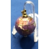 Image 1 : Vintage 90's 14K Gold Charoite Gemstone Globe Necklace Pendant - Weight: 6.7g