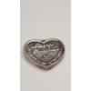 Image 2 : Vintage Golden State Mint Christmas Poinsettia 1/2 Troy Ounce .999 Fine Silver Heart