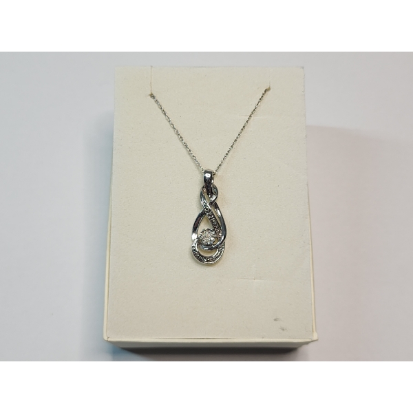 Sterling Silver Infinity Pendant Necklace - 18in - Total Weight: 3.8g