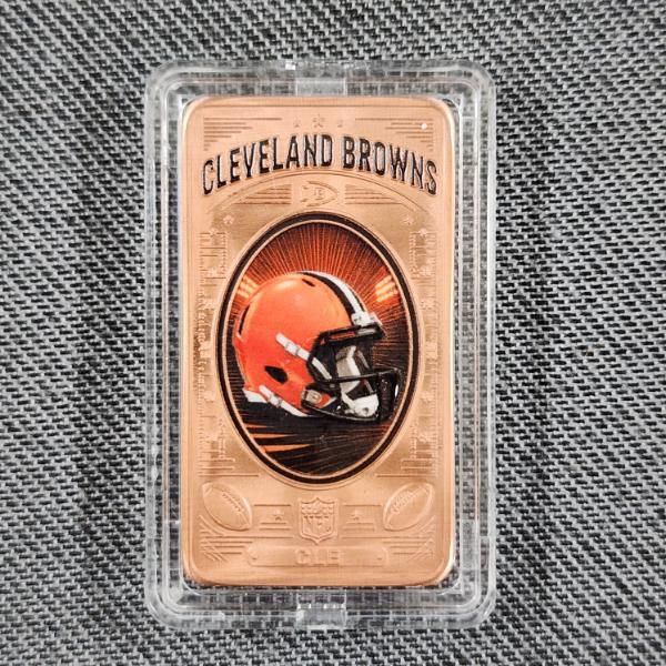 NFL Cleveland Browns One Ounce .999 Fine Copper Bar ~ Pro Football Collection 