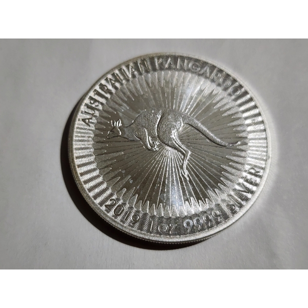 2019 Australian Kangaroo 1 Oz .9999 Fine Silver Round 