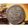 Image 2 : 1885 United Stated Morgan 90% Silver Dollar with Western Saloon Information Display