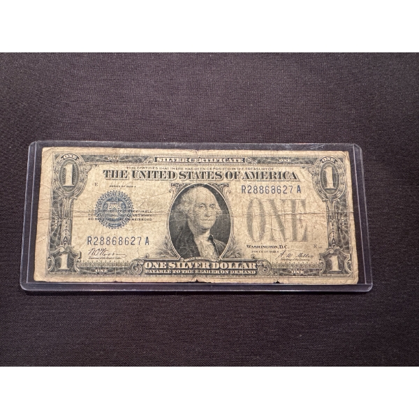1928 United States $1.00 Bill Funny Back In Protective Holder - Exceptional Bill
