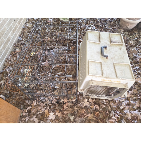 *Pick Up At Louisville Home - No Shipping Available* Metal Animal Cage & Plastic Kennel Carrier 