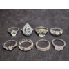 Image 1 : Beautiful Sterling Silver Rings In Various Styles & Stones - Weighing Total of 29.9 Grams