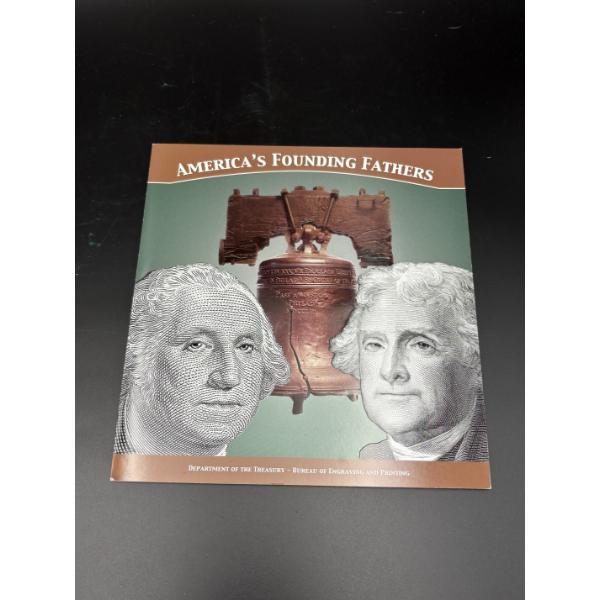America's Founding Fathers 2018 Currency Set - Series 2013 $1 and $2 Matching Set - COA on back - De
