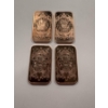 Image 2 : 4 - .999 Fine Copper One Troy Ounce Bars - Mint Condition - Limited Edition - Silver Dollar Edition