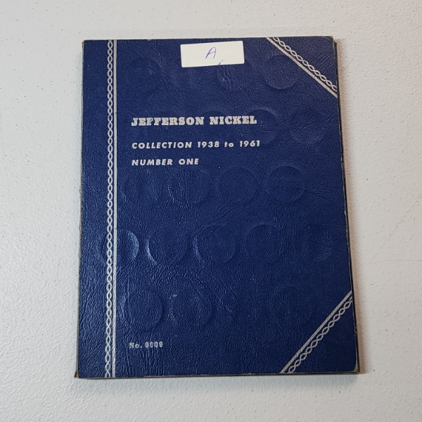 Jefferson Nickel Collection Book 1938-1961 Including $0.55 in 35% Silver, Total FV: $2.95