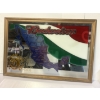 Image 1 : Budweiser Sign/Mirror with Map of Mexico and Mexican Flag Background 46x31 inches