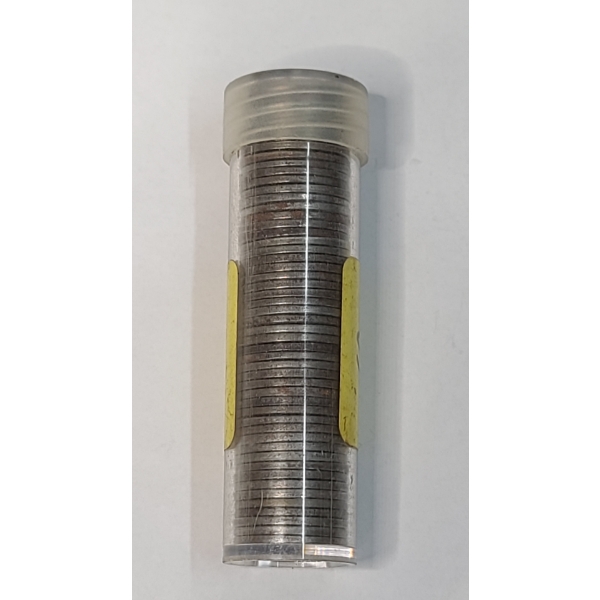 United States Lincoln Steel Cents In Plastic Coin Roll - Face Value: $0.52