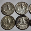 Image 6 : Eight Assorted 1964 United States Washington 90% Silver Quarters ~ $2.00 Face Value