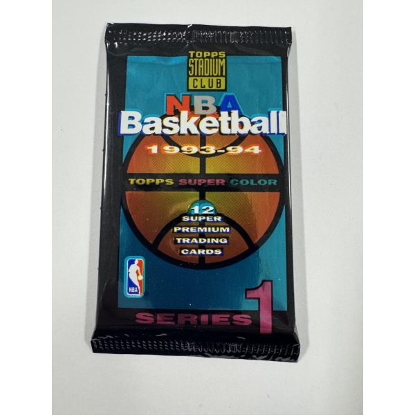 1993-94 Topps Stadium Club Series 1 NBA Basketball Cards Wax Pack - Sealed & Mint Condition