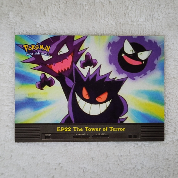 1998 Nintendo Topps Pokemon EP22 The Tower of Terror Trading Card Ft. Gastly, Haunter & Gengar