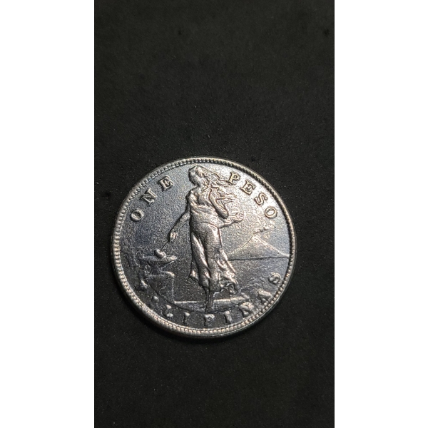 1907 S Philippines 80% Silver 1 Peso Under U.S. Administration - ASW: 0.5144oz